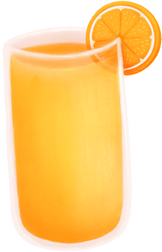 Vector orange juice